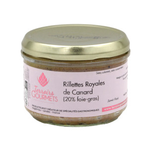 Apéro 100% français : rillettes royales de canard confit & foie gras