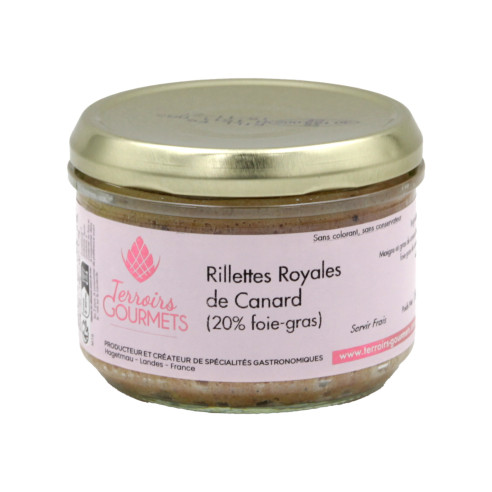 Rillettes royales de confit de canard (20% foie gras)