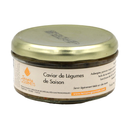 Caviar de légumes du soleil (aubergine, poivrons, asperges)