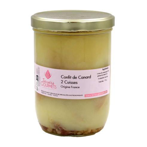 Confit de canard IGP Sud Ouest 2 cuisses (bocal)