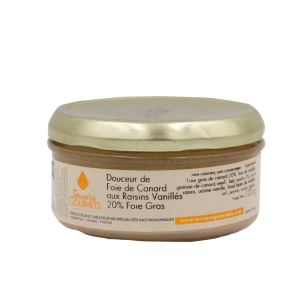 Douceur de foie gras de canard aux raisins vanilles (20% foie gras)