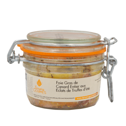 Foie gras de canard entier aux éclats de truffes