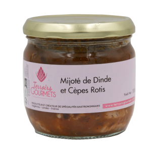Mijoté de dinde aux cèpes rôtis