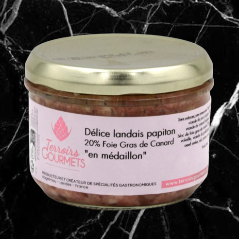 Apéro 100% français : rillettes royales de canard confit & foie gras