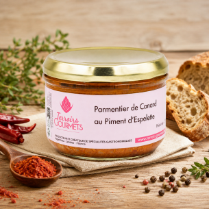 Parmentier de confit de canard au piment d'Espelette