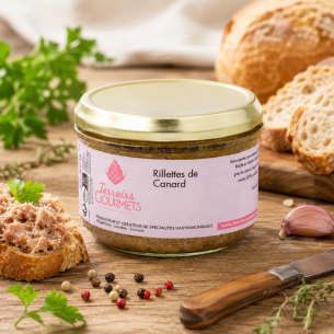 Apéro 100% français : rillettes royales de canard confit & foie gras