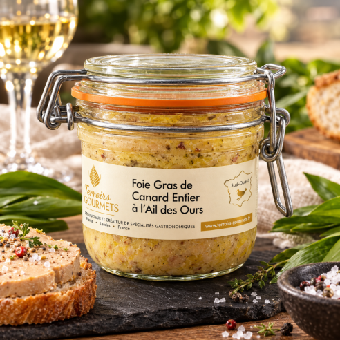 Foie gras de canard entier à l'ail des ours