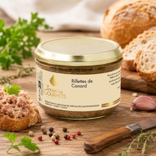 Apéro 100% français : rillettes royales de canard confit & foie gras
